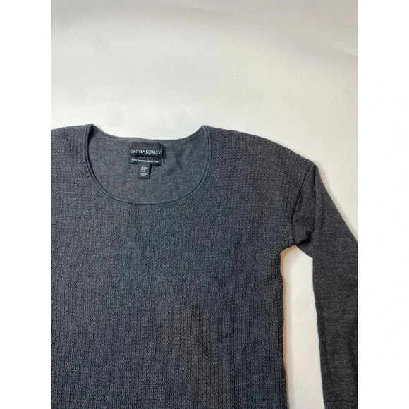 Cynthia Rowley Extra Fine Merino Wool Pullover Sweater Women’s M Flaw - Picture 3 of 8